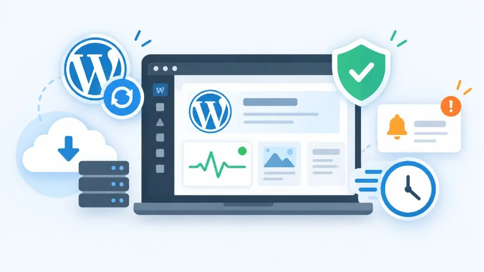 Website maintenance: updates, backups and monitoring