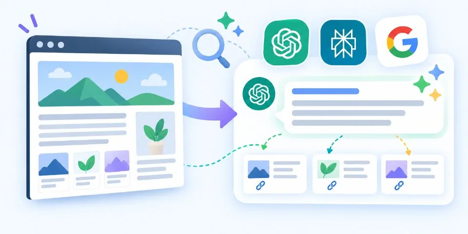 GEO optimizacija: AI odgovor navaja spletno stran